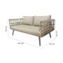 Zweisitzer-Sofa Ariki Stahl Rattan Synthetischer Rattan 161 x 84 x 67 cm | Tienda24 - Global Online Shop Tienda24.eu