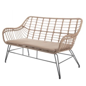 Gartenstuhl Ariki 121 x 62 x 76 cm Synthetischer Rattan Stahl Graphit BigBuy Home - 1