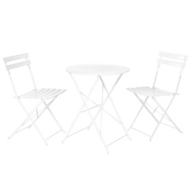 Conjunto de mesa com 2 cadeiras IPAE Progarden Bistró Dobrável Antracite (3 Peças) | Tienda24 - Global Online Shop Tienda24.eu