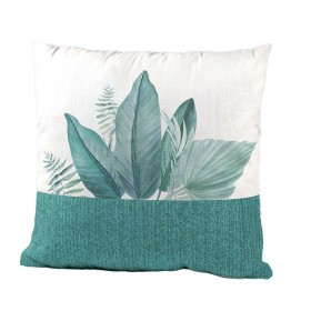 Coussin Blue jungle Feuille d'une plante 45 x 10 x 45 cm de BigBuy Home, Coussins - Réf : S8700275, Prix : 17,65 €, Remise : %