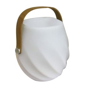 Lampe de bureau DKD Home Decor Marron Polyester Blanc Bambou (36 x 36 x 48 cm) | Tienda24 - Global Online Shop Tienda24.eu