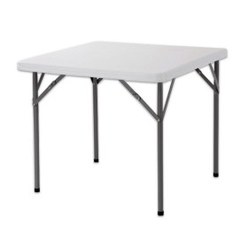 Table Piable Catering Blanc 87 x 87 x 74 cm de BigBuy Garden, Tables de pique-nique - Réf : S8700665, Prix : 43,03 €, Remise : %