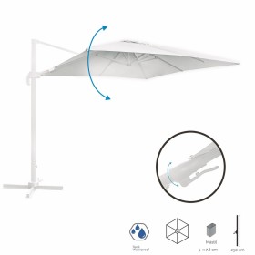 Parasol Tiber Blanc Aluminium 300 x 300 x 250 cm de BigBuy Outdoor, Parasols - Réf : S8700718, Prix : 390,94 €, Remise : %