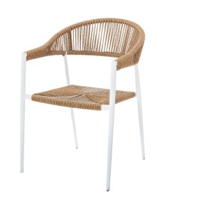 Chaise de jardin Ariki 57 x 62 x 80 cm rotin synthétique Acier Blanc | Tienda24 - Global Online Shop Tienda24.eu