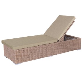 Chaise longue Patsy Marron Clair Naturel 200 x 70 x 41 cm de BigBuy Outdoor, Bains de soleil - Réf : S8700785, Prix : 562,30 ...