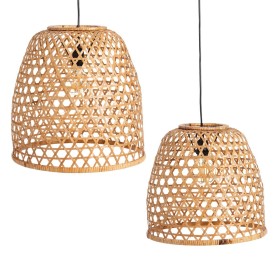 Suspension DKD Home Decor Rotin 220 V 50 W (45 x 45 x 17 cm) | Tienda24 - Global Online Shop Tienda24.eu