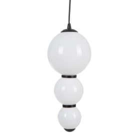 Suspension Verre Noir Métal 15 x 15 x 37 cm de BigBuy Home, Suspensions - Réf : S8800354, Prix : 45,98 €, Remise : %