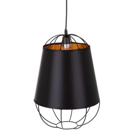 Candeeiro de teto Preto Dourado Metal 30 x 30 x 41 cm de BigBuy Home, Iluminação suspensa - Ref: S8800382, Preço: 29,83 €, De...