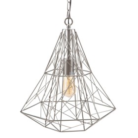 Candeeiro de teto Metal Prata 35 x 35 x 45 cm de BigBuy Home, Iluminação suspensa - Ref: S8800487, Preço: 35,67 €, Desconto: %