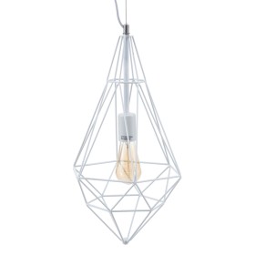 Candeeiro de teto Metal 26 x 26 x 46 cm Branco de BigBuy Home, Iluminação suspensa - Ref: S8800499, Preço: 18,85 €, Desconto: %