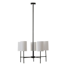 Candeeiro de teto 64 x 64 x 38 cm Preto Metal Branco Ø 18 cm de BigBuy Home, Iluminação suspensa - Ref: S8800576, Preço: 63,9...