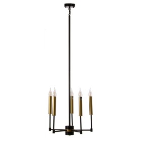 Lampadario 40,5 x 43 x 33 cm Nero Dorato Metallo di BigBuy Home, Lampade a sospensione - Rif: S8800577, Prezzo: 48,88 €, Scon...