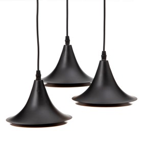 Suspension 36 x 36 x 130 cm Noir Doré Métal Ø 18,5 cm de BigBuy Home, Suspensions - Réf : S8800673, Prix : 39,30 €, Remise : %