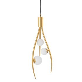 Deckenlampe 22 x 22 x 120 cm Kristall Gold Metall von BigBuy Home, Hänge- & Pendelleuchten - Ref: S8800693, Preis: 41,89 €, R...