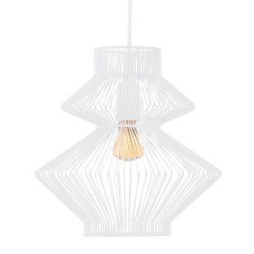 Candeeiro de teto Metal Branco 28 x 28 x 28 cm de BigBuy Home, Iluminação suspensa - Ref: S8801249, Preço: 28,36 €, Desconto: %