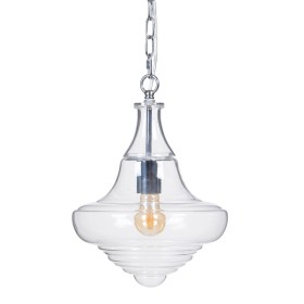 Ceiling Light 28 x 28 x 33 cm Crystal Metal Silver by BigBuy Home, Pendant Lights - Ref: S8801448, Price: 44,81 €, Discount: %