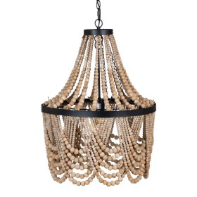 Lampadario 47 x 47 x 65 cm Naturale Metallo Legno di BigBuy Home, Lampade a sospensione - Rif: S8801660, Prezzo: 212,14 €, Sc...