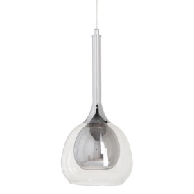 Lámpara de Techo 16 x 16 x 50 cm Cristal Gris Metal de BigBuy Home, Iluminación colgante - Ref: S8801827, Precio: 22,93 €, De...