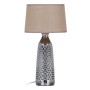 Desk lamp Beige Silver Sackcloth Ceramic 60 W 220 V 240 V 220-240 V 26 x 26 x 49,5 cm | Tienda24 - Global Online Shop Tienda24.eu