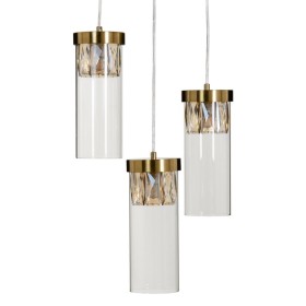 Ceiling Light Crystal Golden Metal 27 cm 31 x 31 x 45 cm by BigBuy Home, Pendant Lights - Ref: S8801871, Price: 68,09 €, Disc...