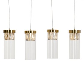 Candeeiro de teto 91 x 11 x 45 cm Cristal Dourado Metal de BigBuy Home, Iluminação suspensa - Ref: S8801872, Preço: 81,05 €, ...