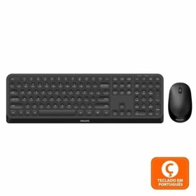 Teclado Phoenix Negro Qwerty Español | Tienda24 Tienda24.eu