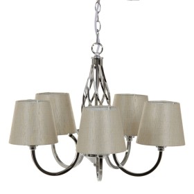 Lámpara de Techo Ø 14 cm 36 x 36 x 110 cm Metal Plata de BigBuy Home, Iluminación colgante - Ref: S8801943, Precio: 67,22 €, ...