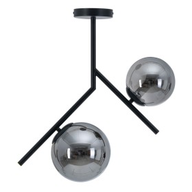 Candeeiro de teto 50 x 15 x 54 cm Cristal Preto Metal de BigBuy Home, Iluminação suspensa - Ref: S8802320, Preço: 34,47 €, De...