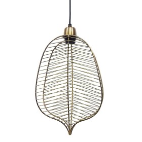 Candeeiro de teto 25 x 13 x 38 cm Dourado Metal de BigBuy Home, Iluminação suspensa - Ref: S8803177, Preço: 35,72 €, Desconto: %