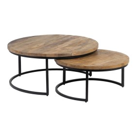 Set of 2 tables Iron Mango wood 90 x 90 x 40 cm by BigBuy Home, Tables - Ref: S8803317, Price: 387,37 €, Discount: %