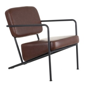 Fauteuil DKD Home Decor Noir Naturel Bois Teck 65 x 78 x 68 cm | Tienda24 - Global Online Shop Tienda24.eu