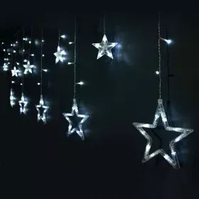 LED Curtain Lights White Stars by BigBuy Christmas, String Lights - Ref: S8803704, Price: 32,83 €, Discount: %