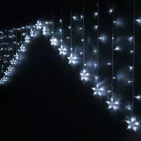 LED Curtain Lights White Stars by BigBuy Christmas, String Lights - Ref: S8803707, Price: 48,57 €, Discount: %