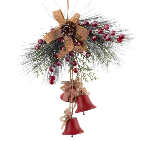 Adorno Navideño Rojo Multicolor Metal Plástico Fibra Campanas 36 x 6,5 x 42 cm de BigBuy Christmas, Navidad - Ref: S8803921, ...