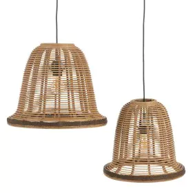 Ceiling Light Natural Bamboo 220-240 V 41 x 41 x 33 cm (2 Units) by BigBuy Home, Pendant Lights - Ref: S8804402, Price: 135,9...