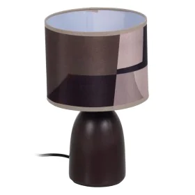 Lampe de bureau Marron Céramique 60 W 220-240 V 18 x 18 x 29,5 cm de BigBuy Home, Lampes de chevet - Réf : S8804447, Prix : 2...