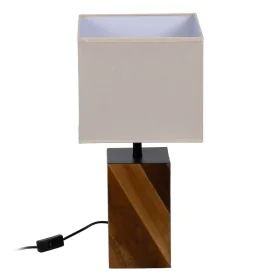 Lampe de bureau Marron Crème 60 W 220-240 V 25 x 25 x 51 cm de BigBuy Home, Lampes de chevet - Réf : S8804469, Prix : 49,01 €...