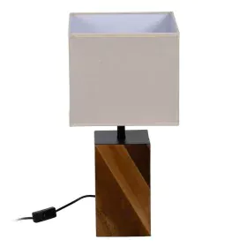 Lampe de bureau Marron Crème 60 W 220-240 V 25 x 25 x 51 cm de BigBuy Home, Lampes de chevet - Réf : S8804469, Prix : 49,01 €...