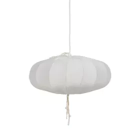 Lampadario Bianco Cotone 220-240 V 39,5 x 39,5 x 18 cm di BigBuy Home, Lampade a sospensione - Rif: S8804502, Prezzo: 30,36 €...