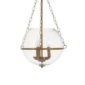 Suspension Doré Verre Fer 220-240 V 35 x 35 x 70 cm de BigBuy Home, Suspensions - Réf : S8804780, Prix : 142,57 €, Remise : %