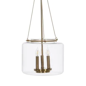 Suspension Doré Verre Fer 220-240 V 35 x 35 x 72 cm de BigBuy Home, Suspensions - Réf : S8804814, Prix : 135,01 €, Remise : %