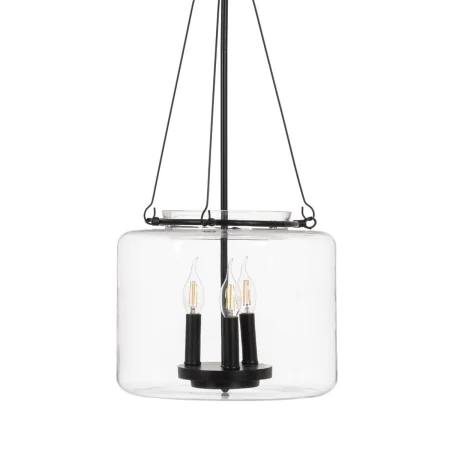 Lámpara de Techo Negro Cristal Hierro 220-240 V 35 x 35 x 72 cm de BigBuy Home, Iluminación colgante - Ref: S8804815, Precio:...