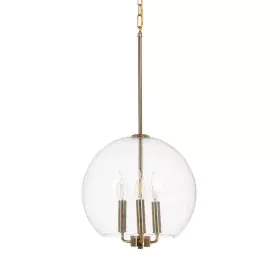 Suspension Doré Verre Fer 220-240 V 30 x 30 x 60 cm de BigBuy Home, Suspensions - Réf : S8804819, Prix : 100,97 €, Remise : %