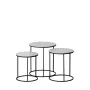 Jeu de 3 tables Noir Gris Fer 45 x 45 x 51 cm (3 Unités) de BigBuy Home, Tables - Réf : S8804829, Prix : 102,56 €, Remise : %