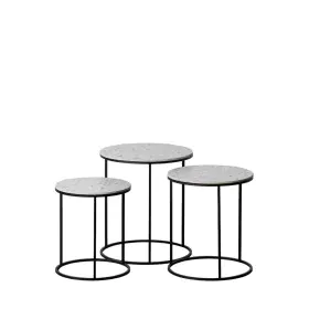 Set of 3 tables Black Grey Iron 45 x 45 x 51 cm (3 Units) by BigBuy Home, Tables - Ref: S8804829, Price: 102,56 €, Discount: %