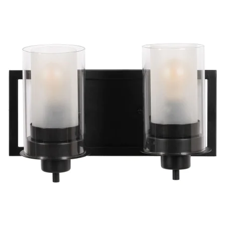 Luz de Parede Preto Cristal Ferro A 220-240 V 36 x 17 x 21 cm de BigBuy Home, Candeeiros de parede - Ref: S8804855, Preço: 58...