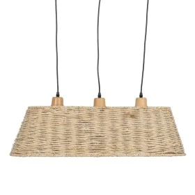 Lampadario Nero Naturale Ferro 220-240 V 77 x 27 x 92 cm di BigBuy Home, Lampade a sospensione - Rif: S8805187, Prezzo: 106,5...