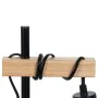 Lámpara de mesa Negro Beige Madera Hierro 220 -240 V 16 x 13 x 52 cm de BigBuy Home, Lámparas de mesa y mesilla de noche - Re...