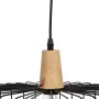 Suspension Noir Naturel Bois Fer 220-240 V 35 x 35 cm de BigBuy Home, Suspensions - Réf : S8805192, Prix : 38,51 €, Remise : %