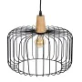 Suspension Noir Naturel Bois Fer 220-240 V 35 x 35 cm de BigBuy Home, Suspensions - Réf : S8805192, Prix : 38,51 €, Remise : %